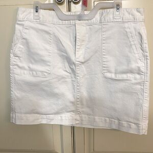 Loft white denim skirt size 12